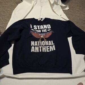 Gildan Black Sweatshirt with Eagle Graphic